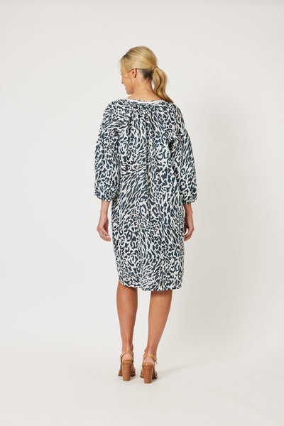 Cape Print Dress