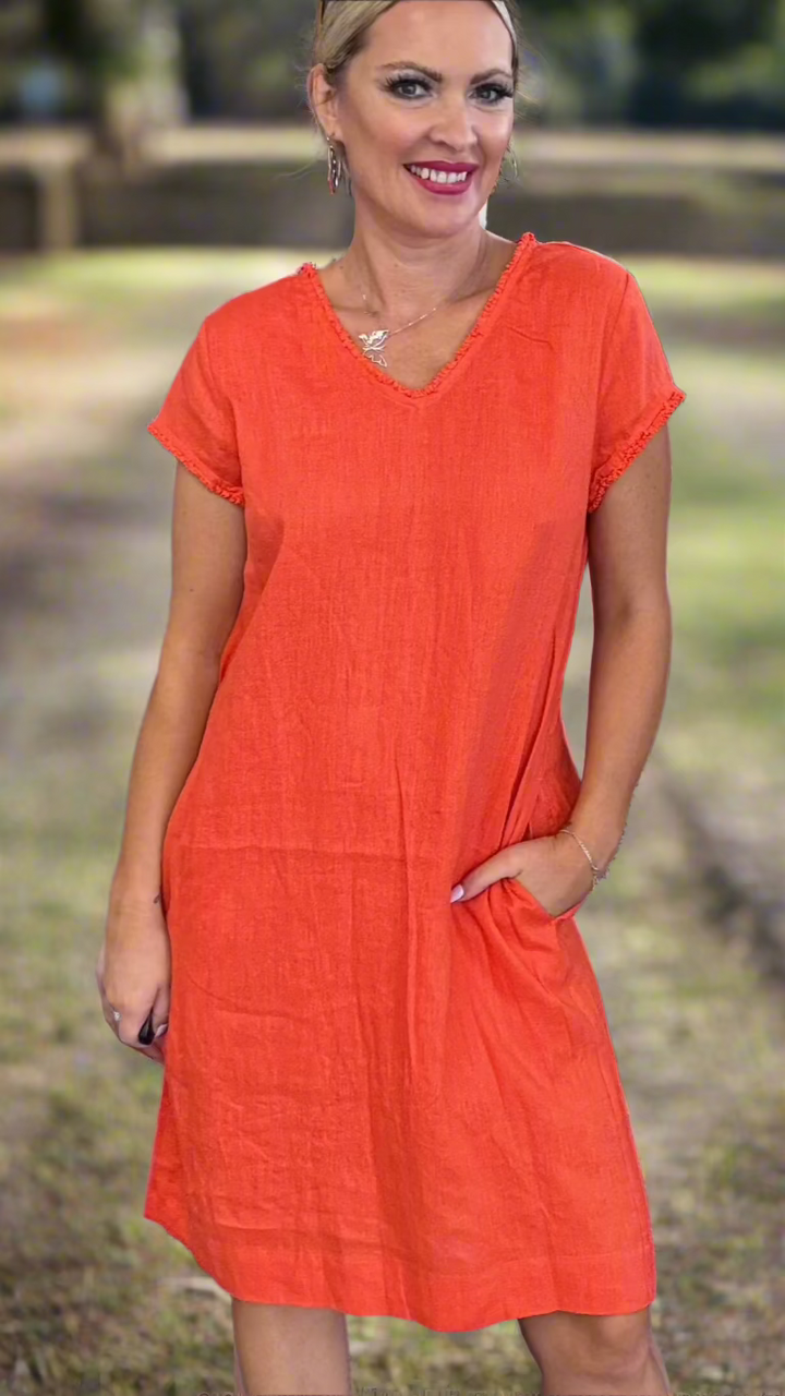 Fringe Festival Dress - Nectarine