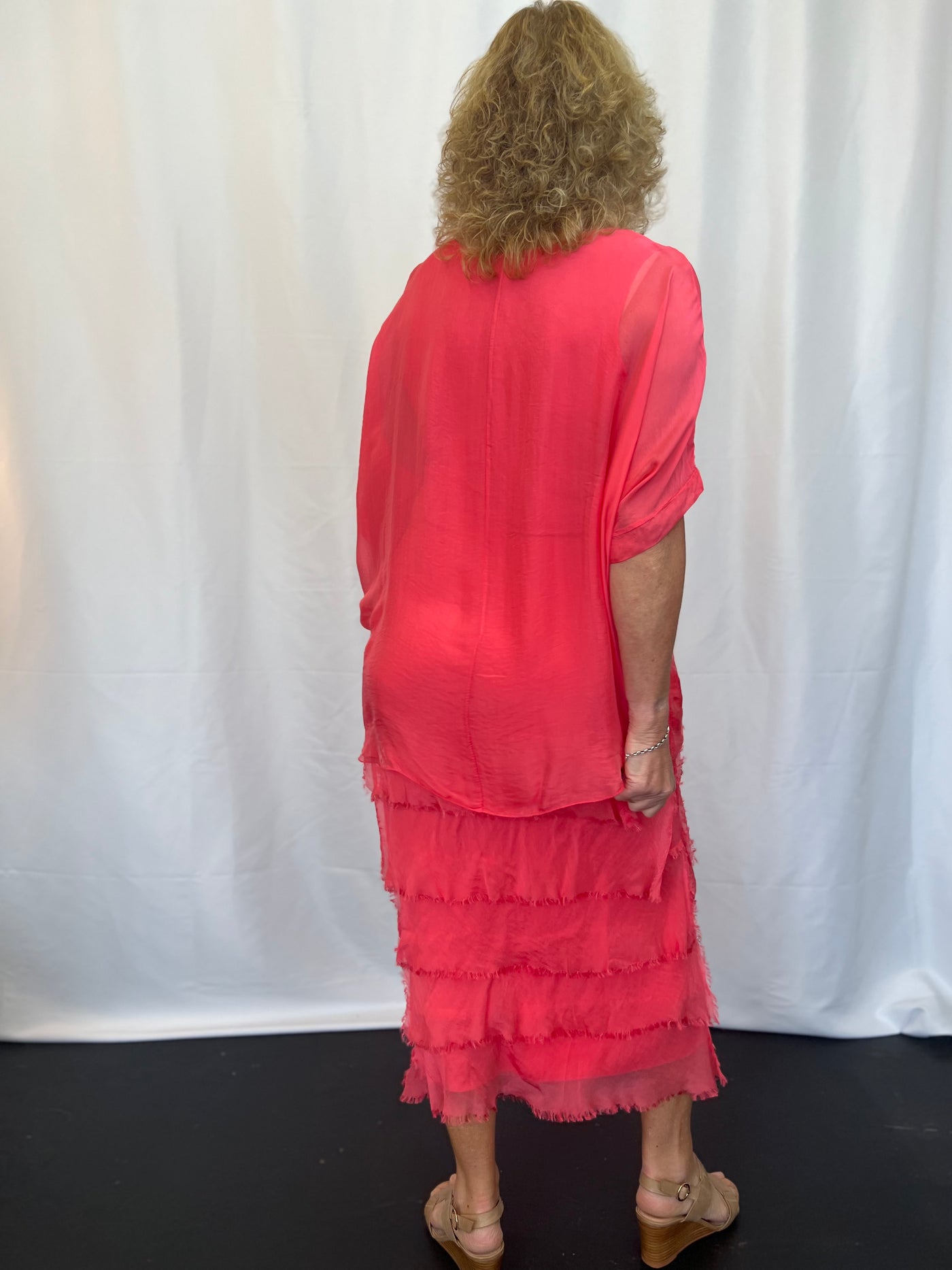 Silky Layered Dress - Fragola Size 10