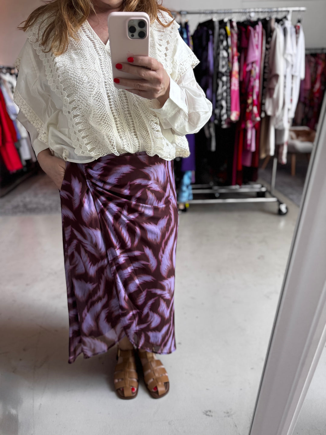 Brown Feathers Skirt