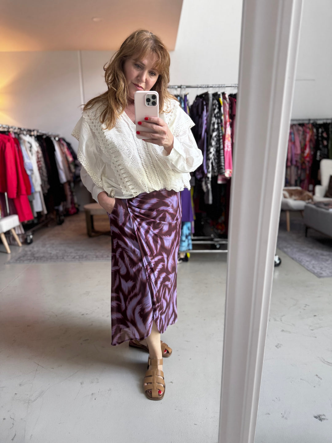 Brown Feathers Skirt