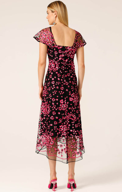 Joan Orchid Dress - Pink/Black