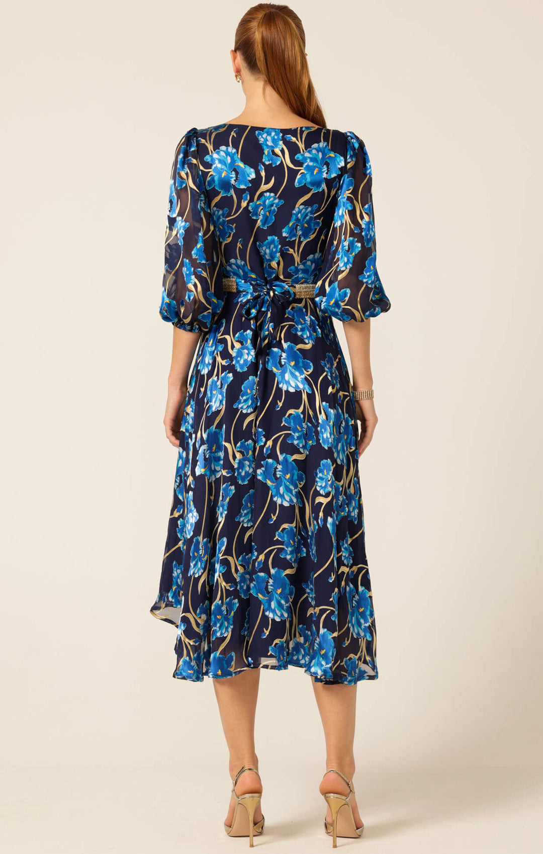 Linnee Wrap Midi Dress - Blue Iris