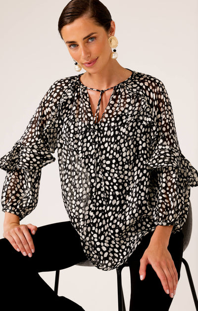 Plemons Blouse - Black/White