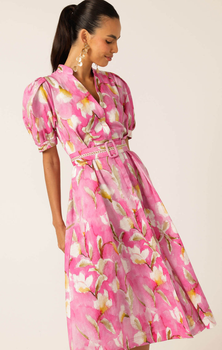 Posy Shirtmaker Dress - Pink Floral