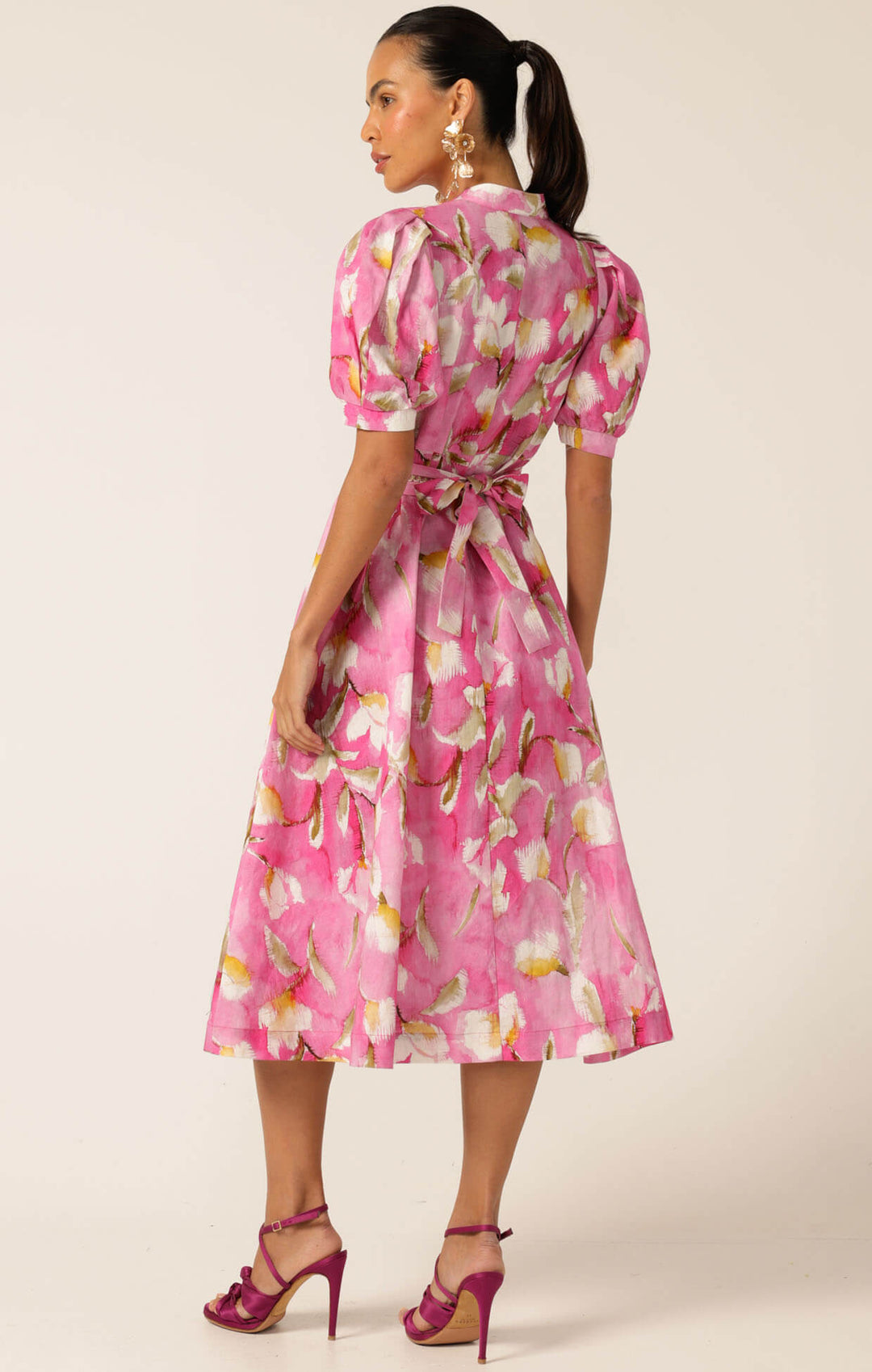 Posy Shirtmaker Dress - Pink Floral