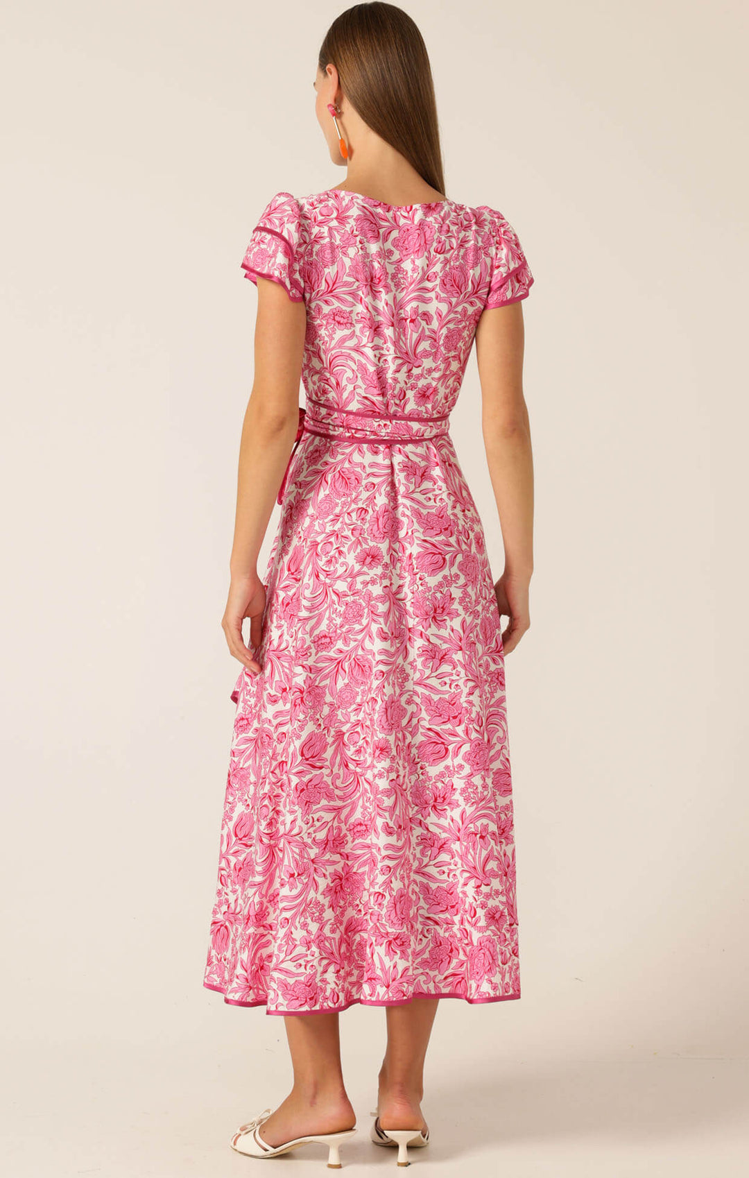 Sara Ruffle Wrap Dress