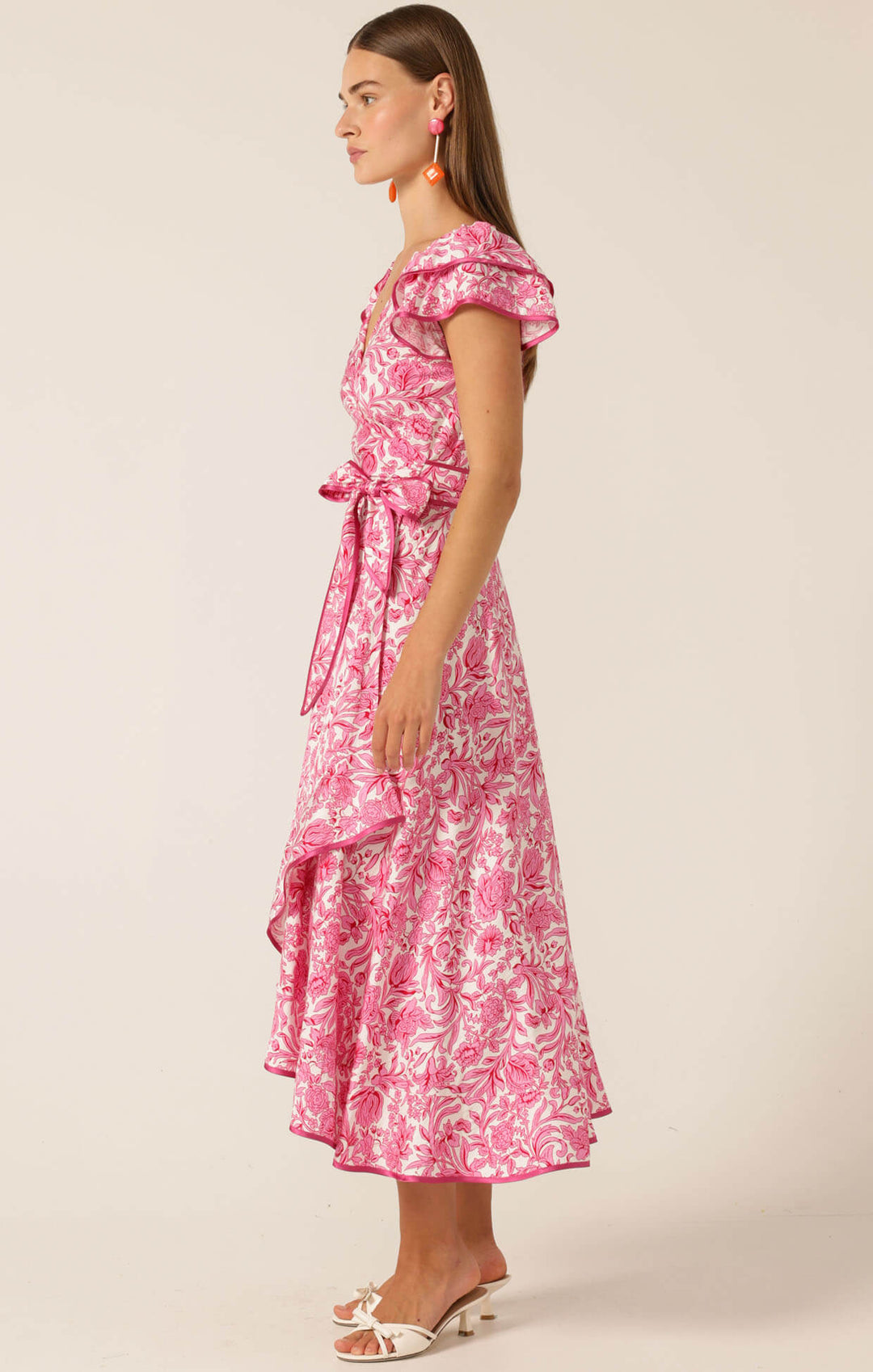 Sara Ruffle Wrap Dress