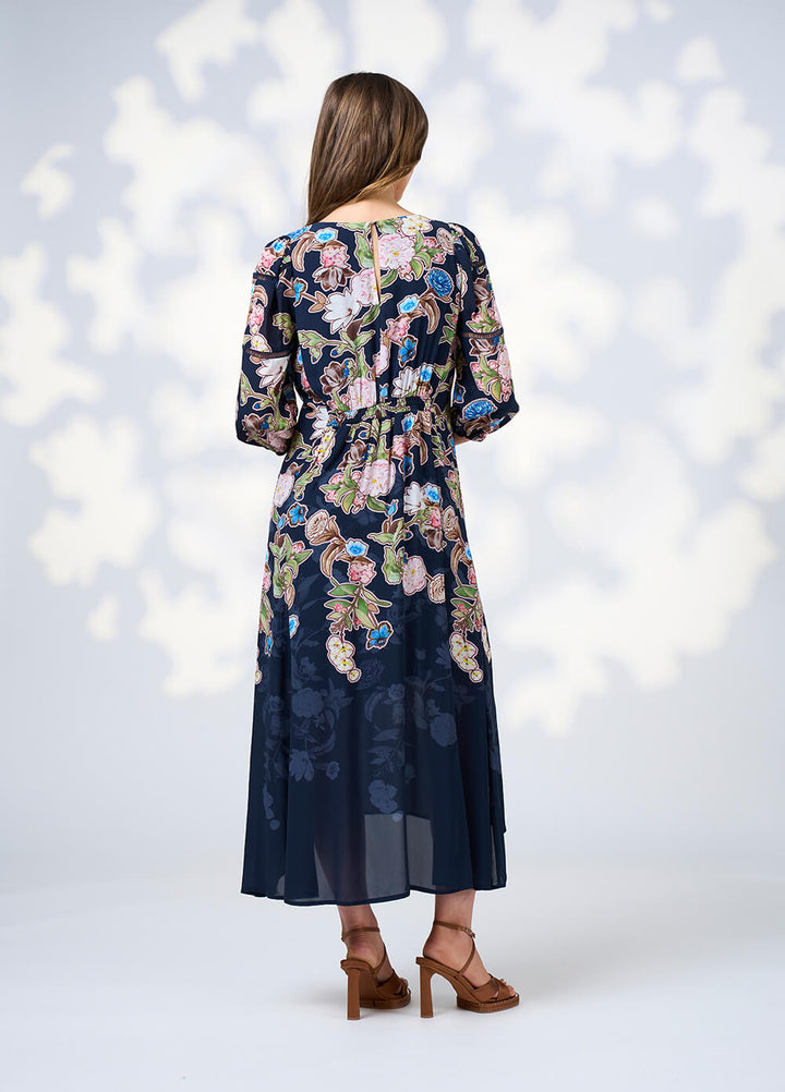 Maeve Midi Dress - Indigo Multi