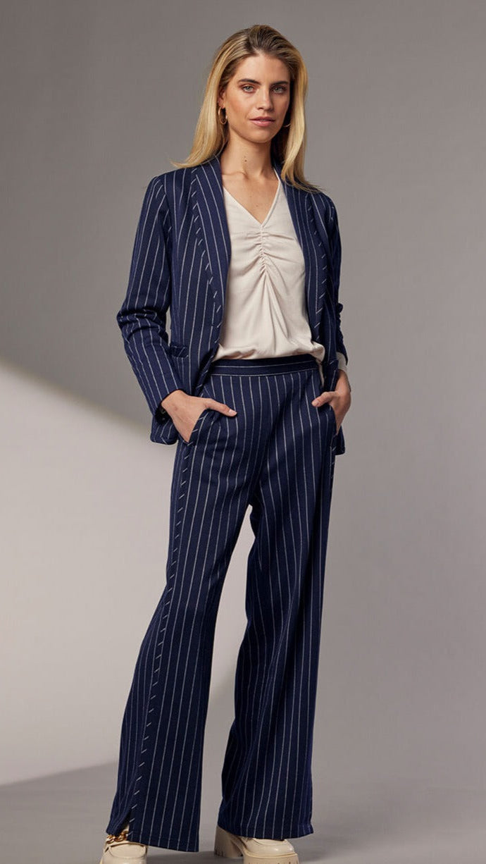 Navy Stripe Capone Pant