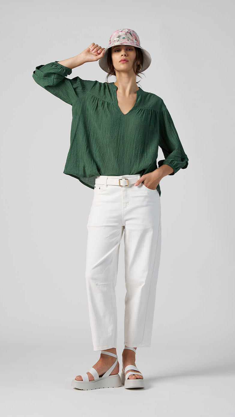 Chroma Blouse - Palm Green