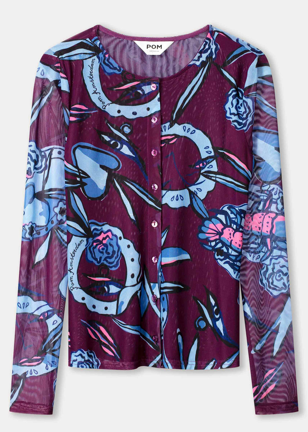 Mystic Dinner Mesh Top - Blue/Purple Multi