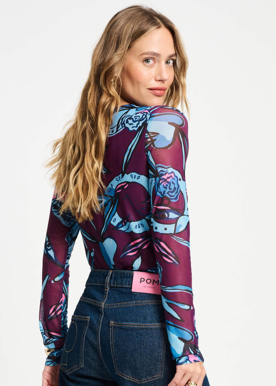 Mystic Dinner Mesh Top - Blue/Purple Multi