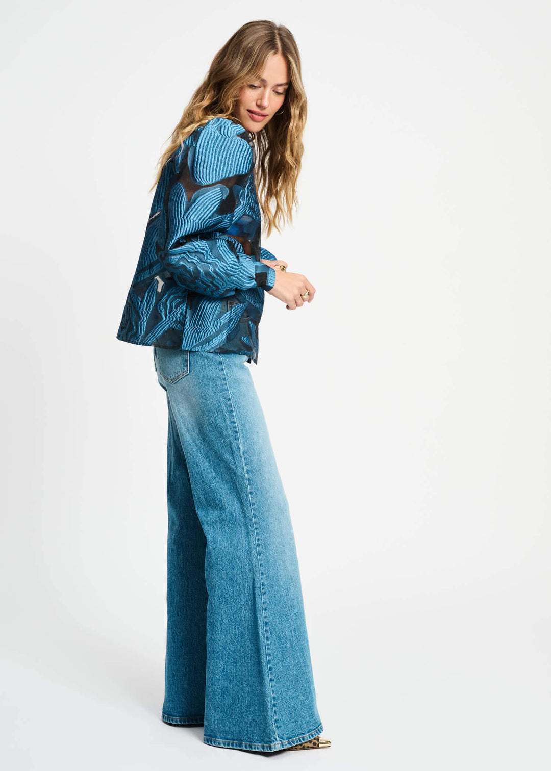 Dashing Nights Blouse - Shimmer Blue