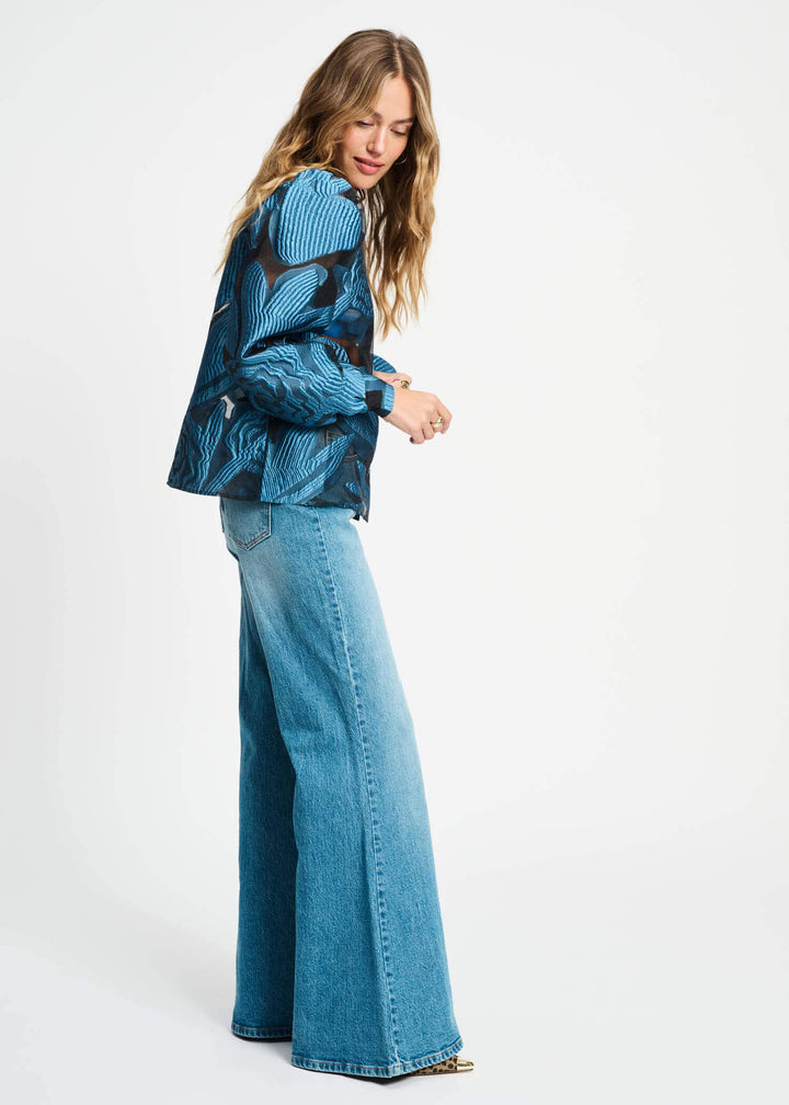 Dashing Nights Blouse - Shimmer Blue