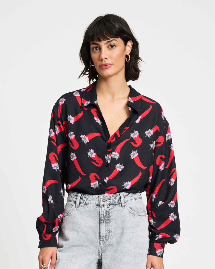 Violet Pepper Garden Blouse