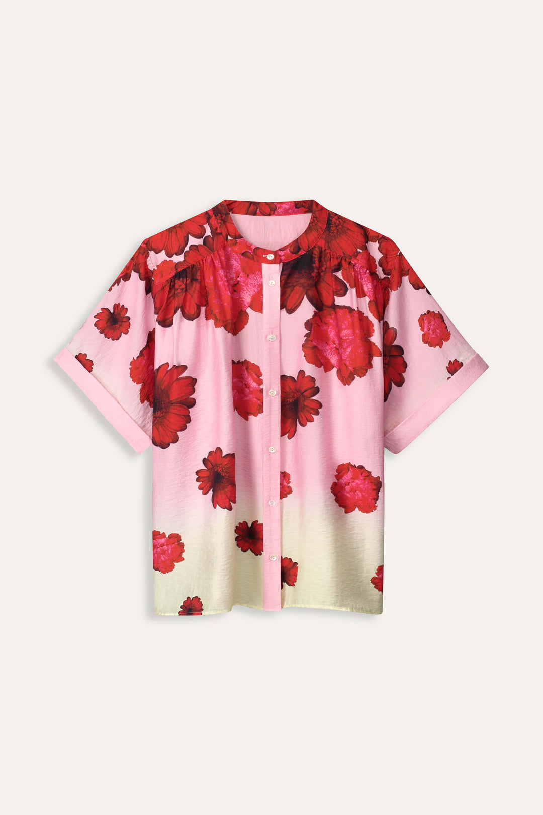 Flower Bouquet Blouse - Pink/Red/Butter