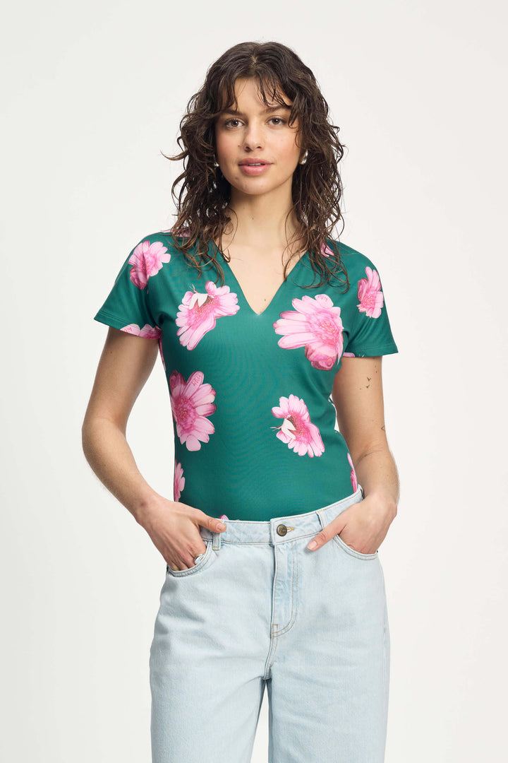 Maddi Meadow Bodysuit - Flower Green