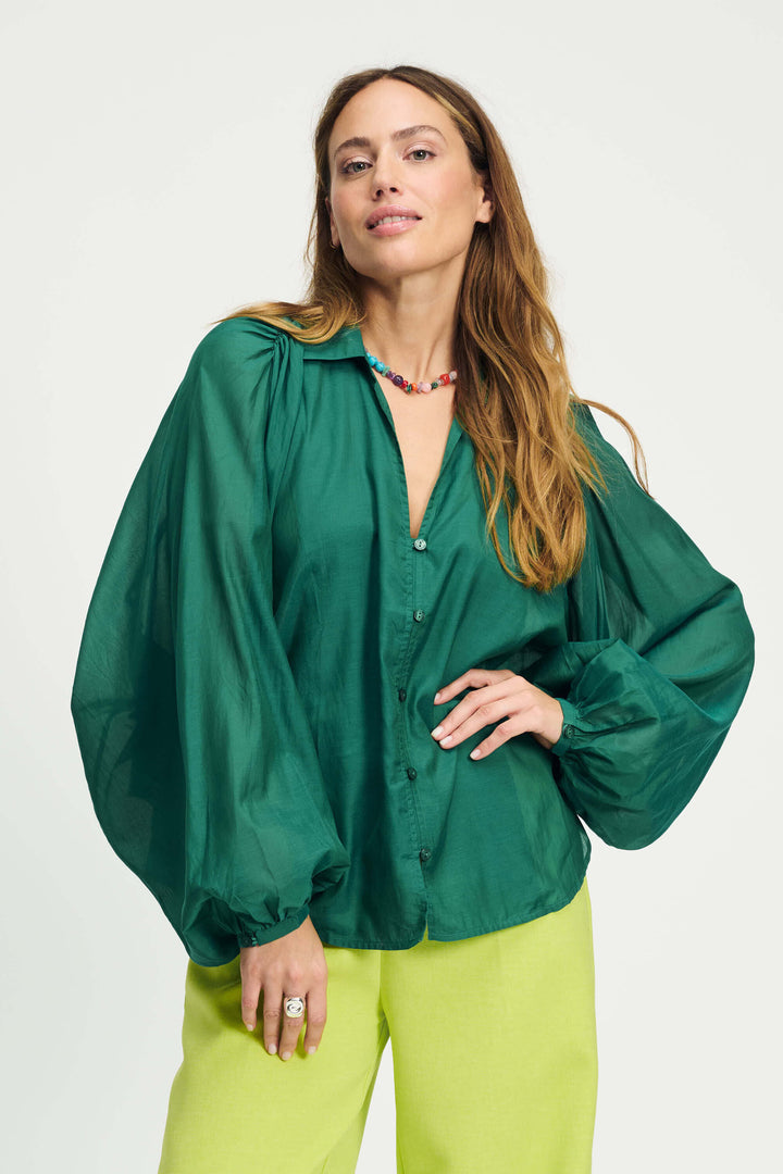 Lena Meadow Blouse - Green
