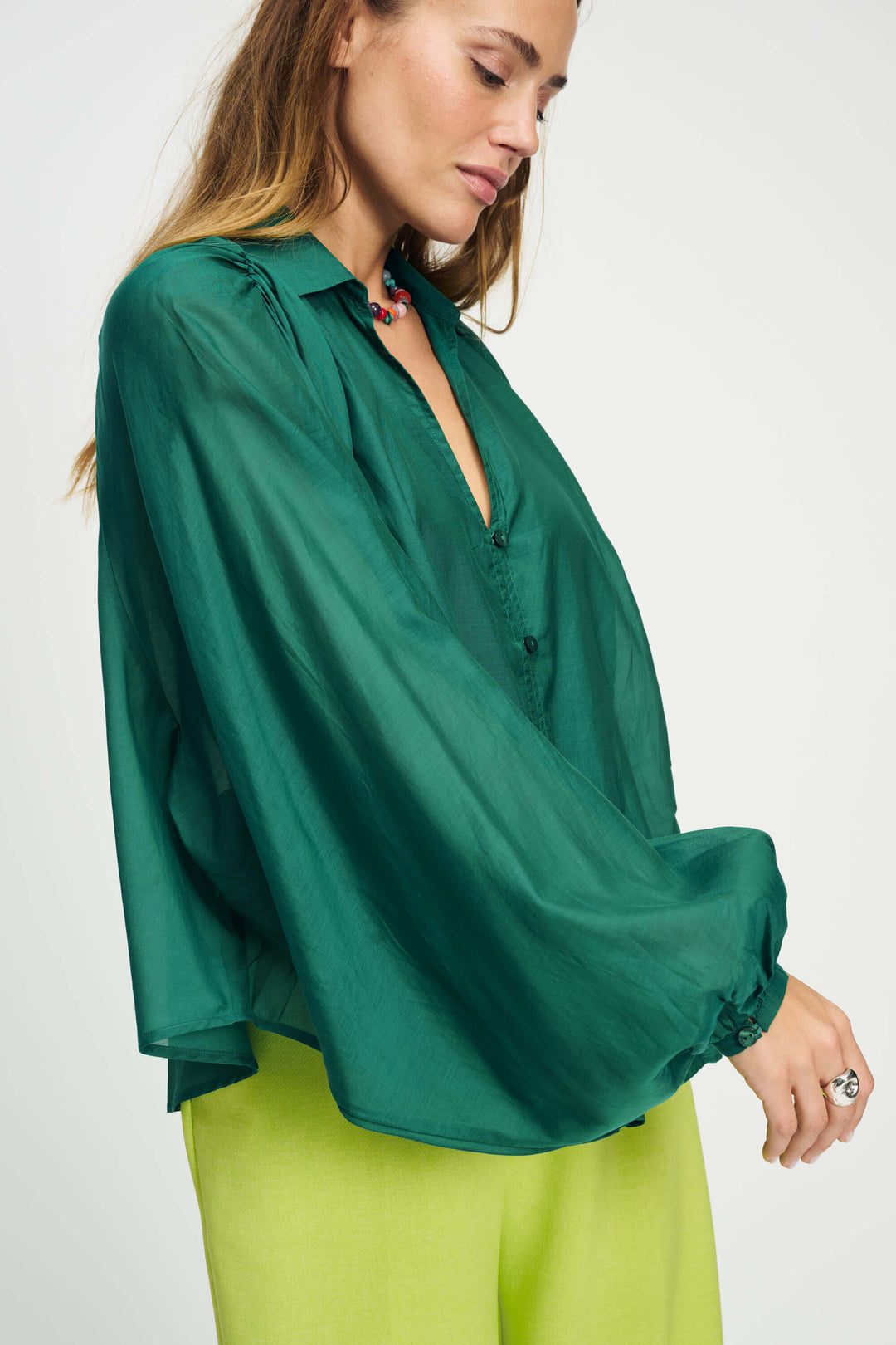 Lena Meadow Blouse - Green