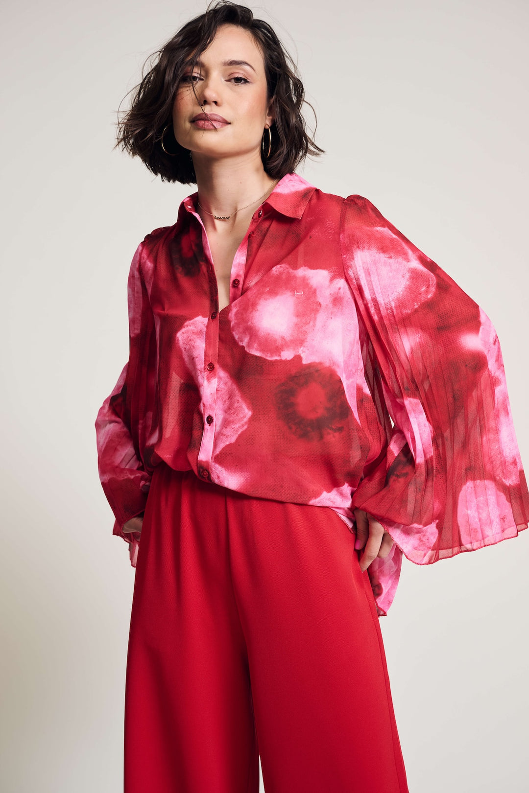 Summer Bliss Red Multi Blouse
