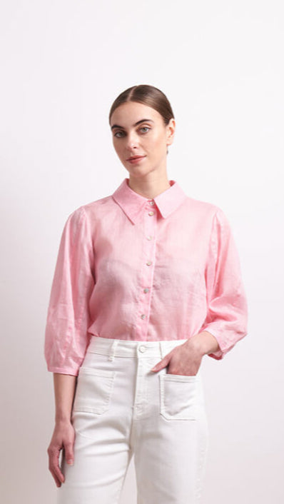 Pin Tuck Shirt - Pink