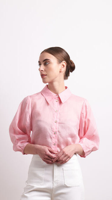 Pin Tuck Shirt - Pink