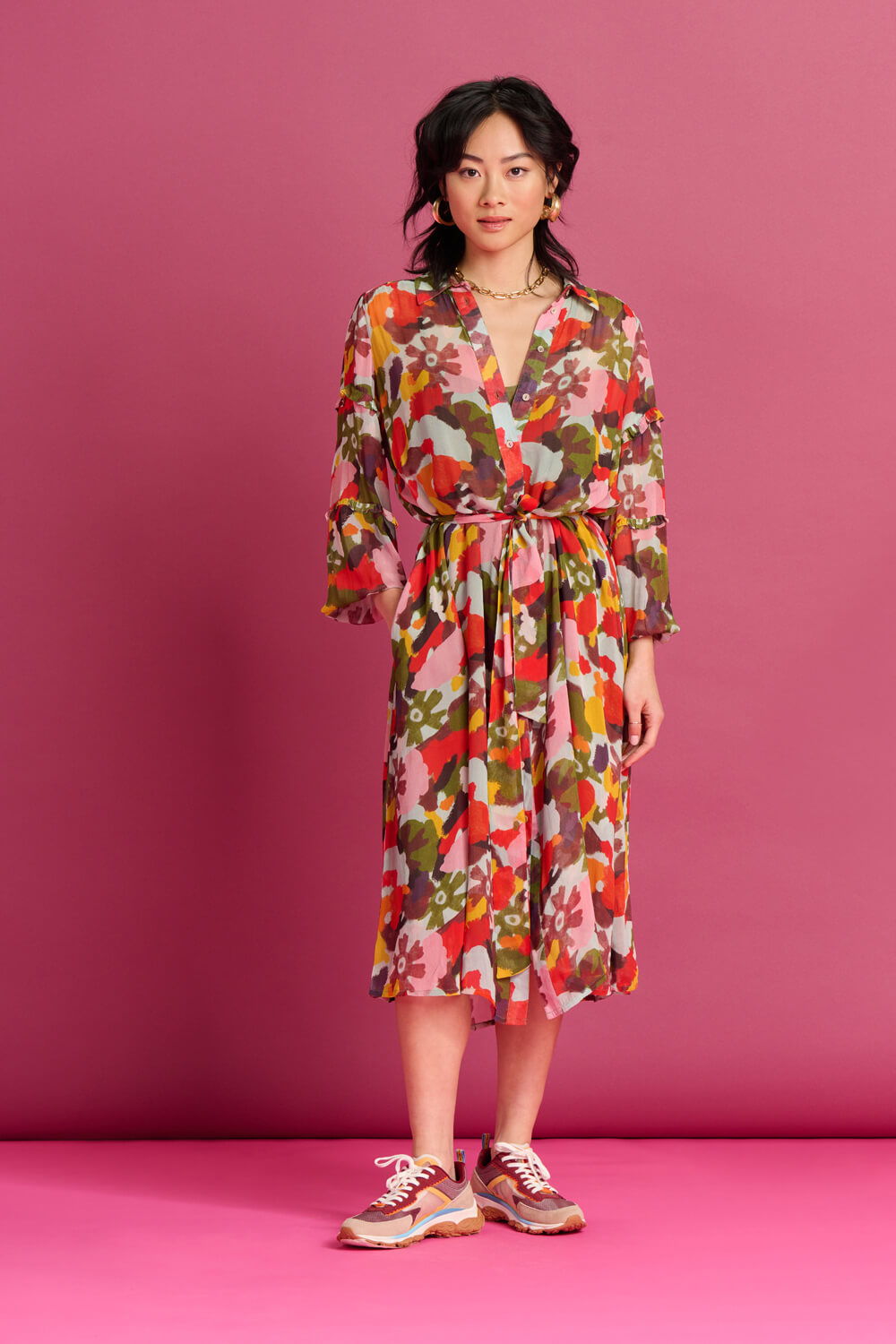 Palette Of Colours Midi Dress