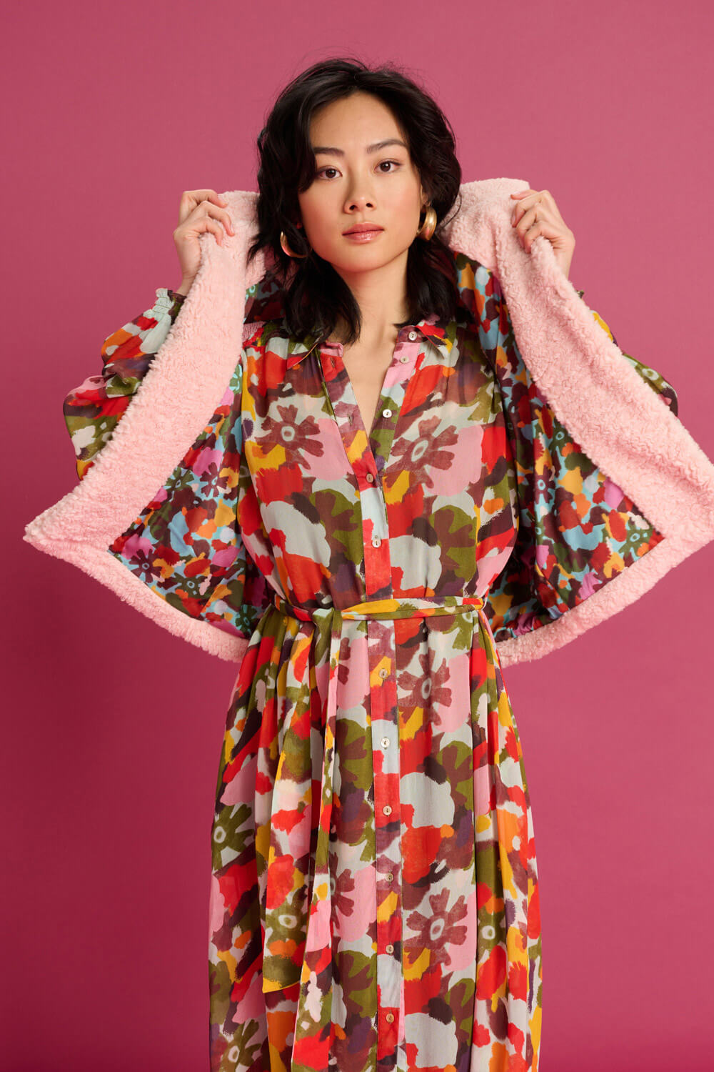 Teddy Gilet - Pink Powder
