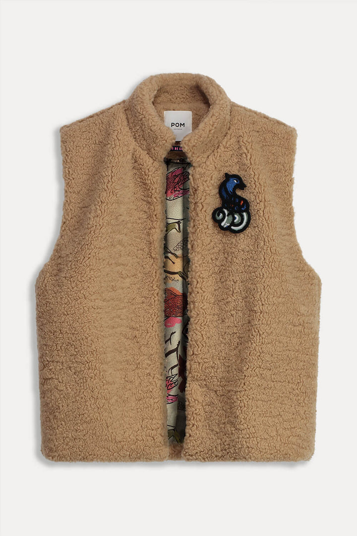 Teddy Gilet - Smokey Brown