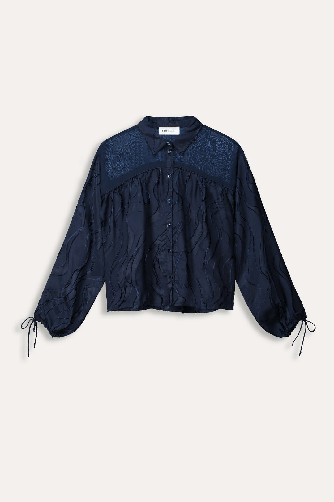 Jacquard Midnight Blue Blouse