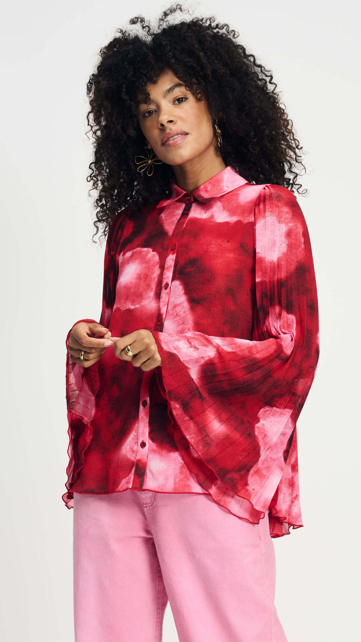 Summer Bliss Red Multi Blouse
