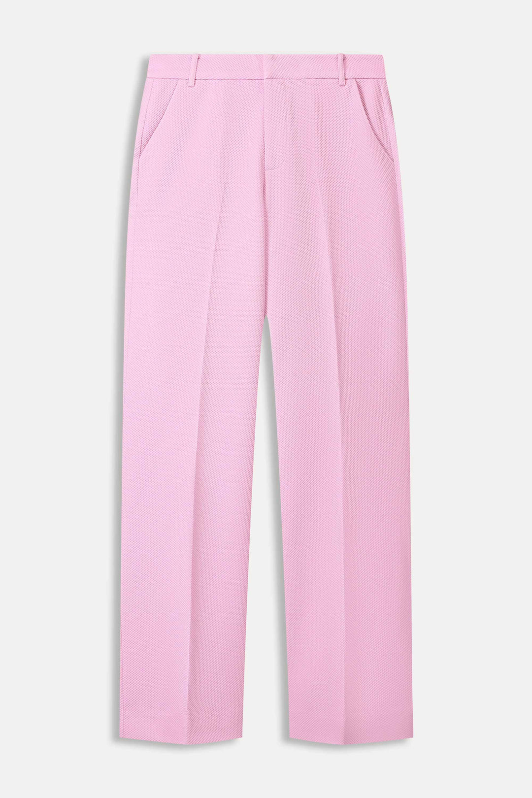 Wide Leg Textured Pant - Rose Pink
