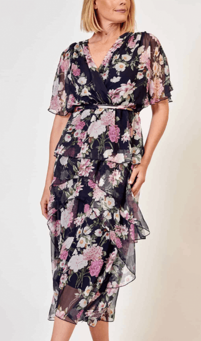 Shape Layers Dress - Navy Floral