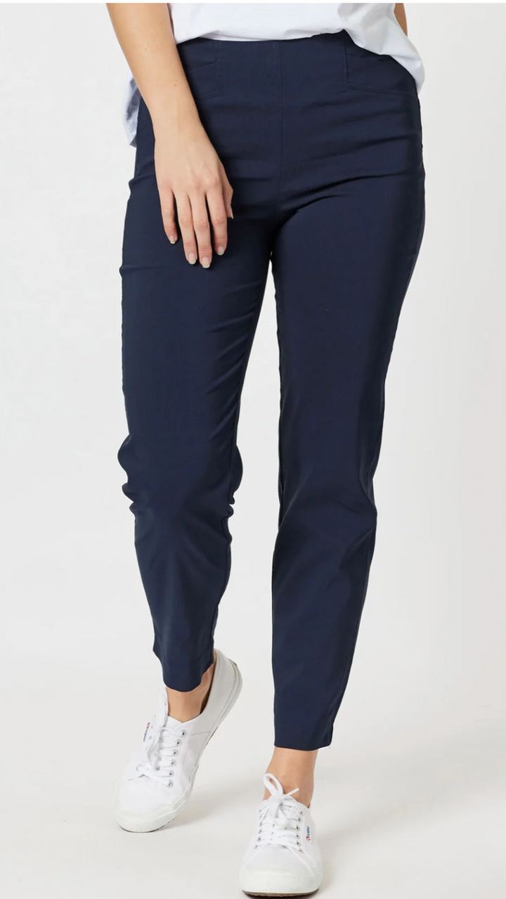 Basic Full Length Pants - Navy