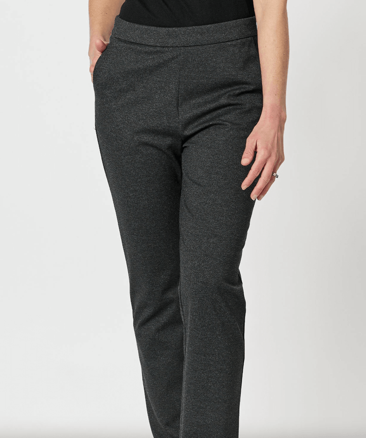 Textured Ponte Pant - Charcoal