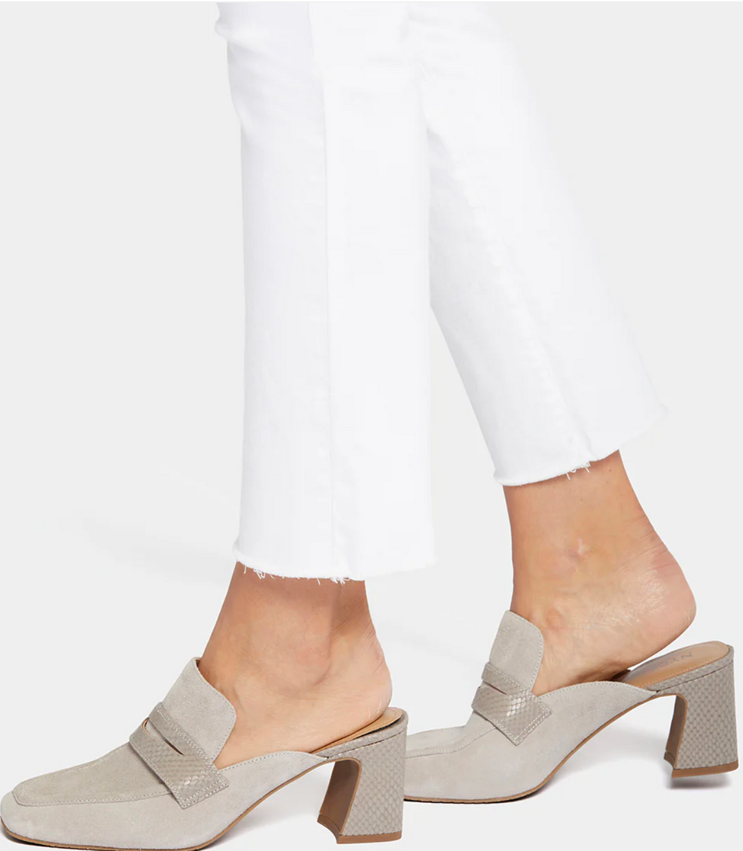 Sheri Slim Ankle Fray Jean -  Optic White