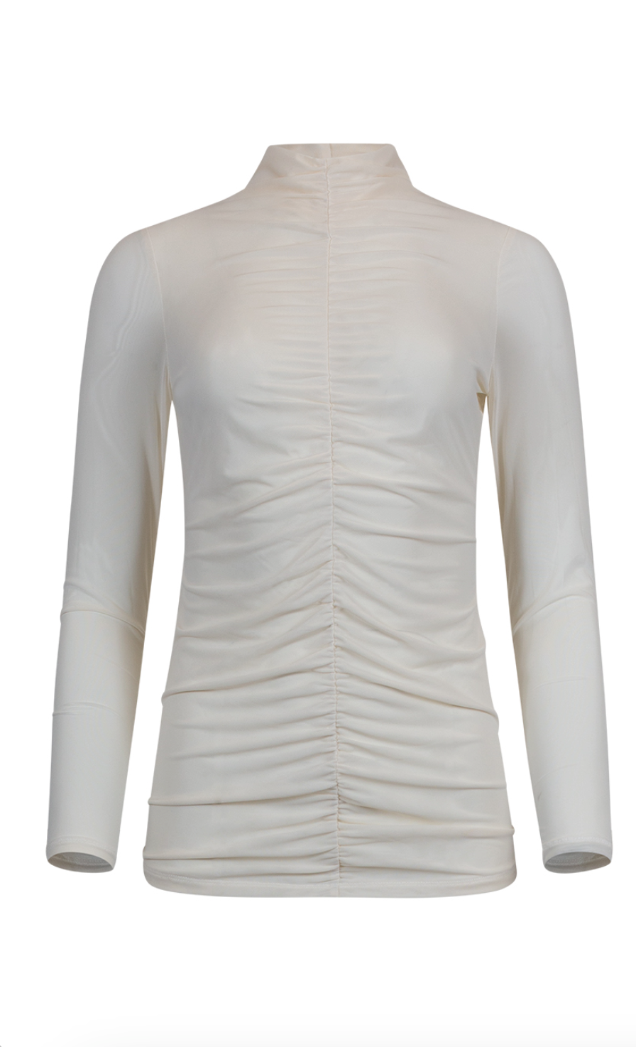 Aston Ruched Top  - Black