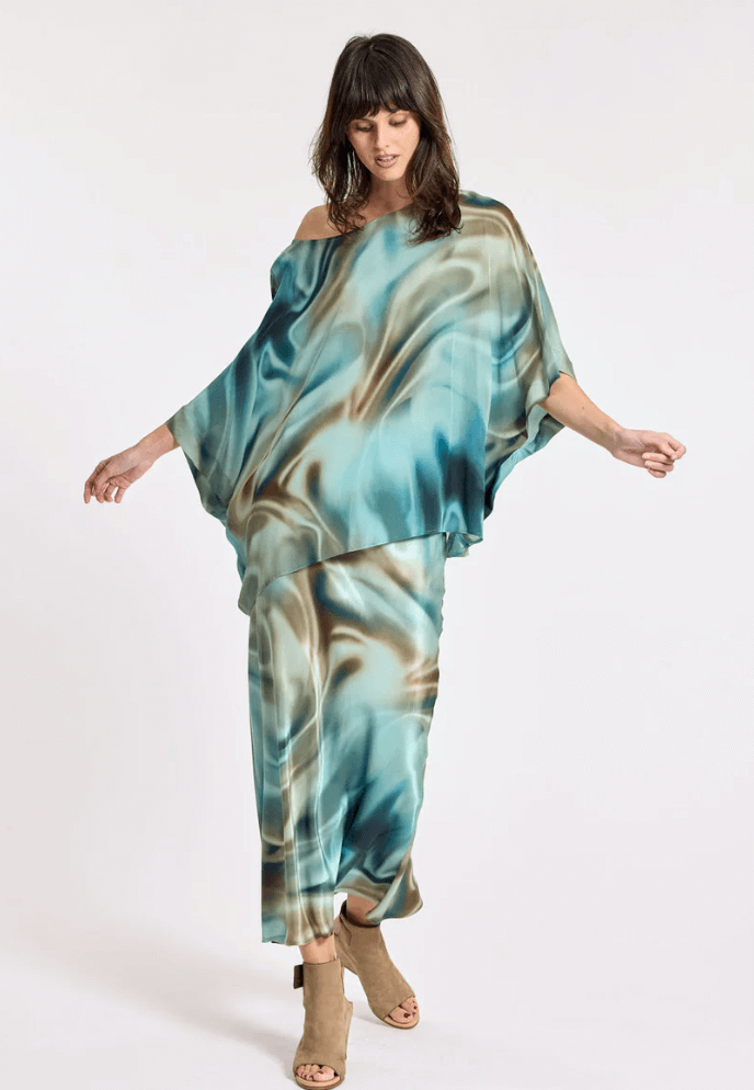 Loose Kisa Green Multi Top