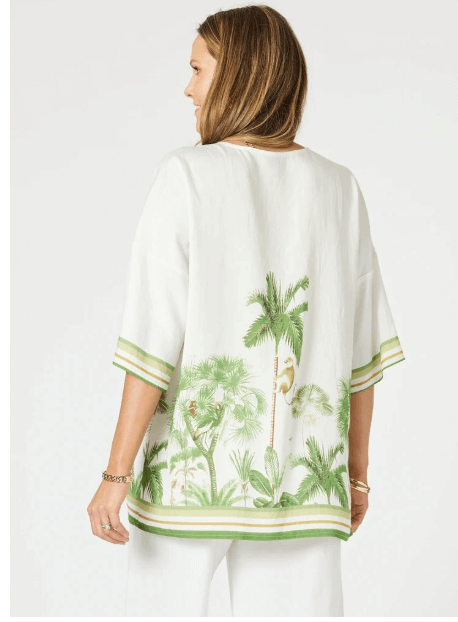 Amazon Print V Neck Top