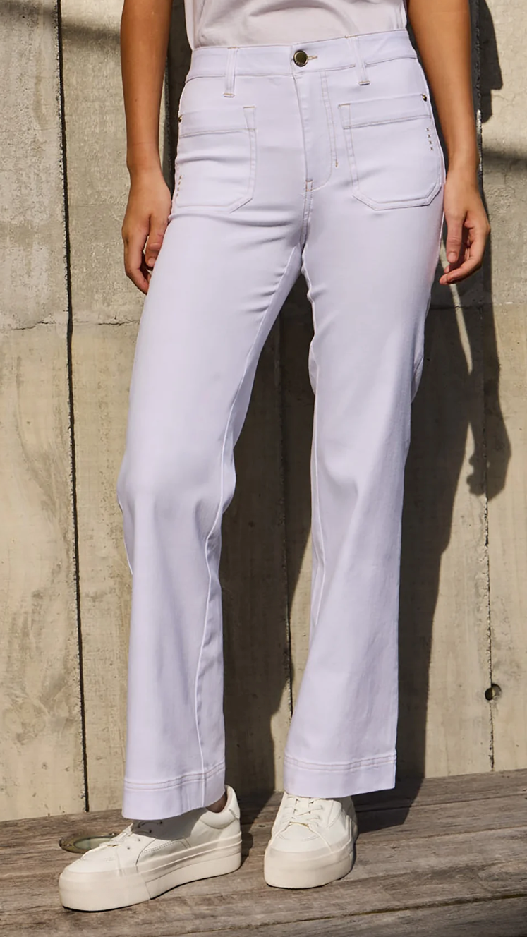 Chrome Jean - Charcoal/White