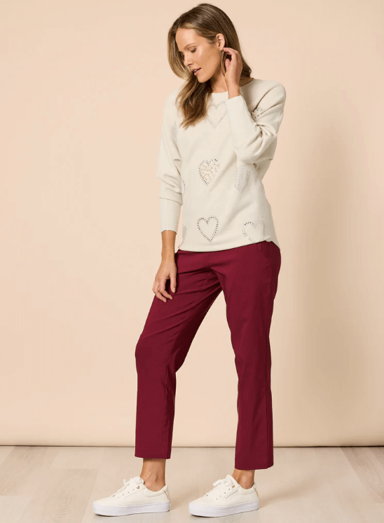 Evie Stretch Pant - Shiraz