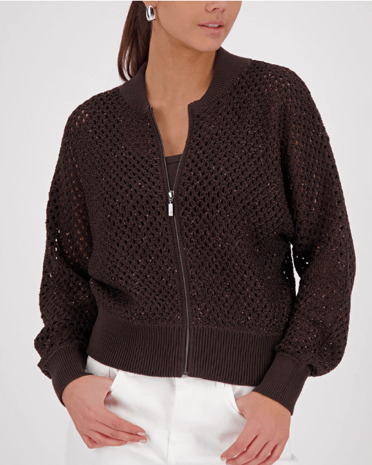 Ajour Zip Cardigan