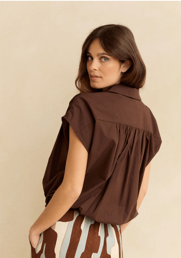 Lauren Vidal Tlit Pecan Top