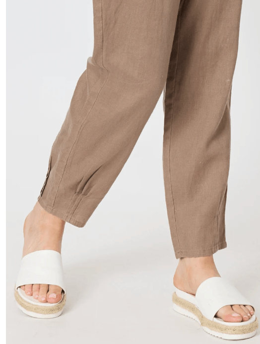 Sarah Linen Pant - Mocha