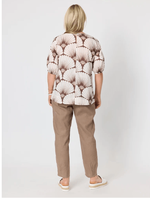 Sarah Linen Pant - Mocha