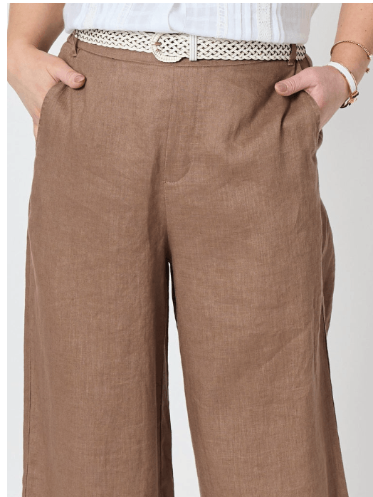 Luella Linen Pant - Mocha