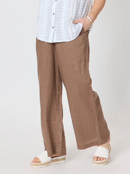 Luella Linen Pant - Mocha