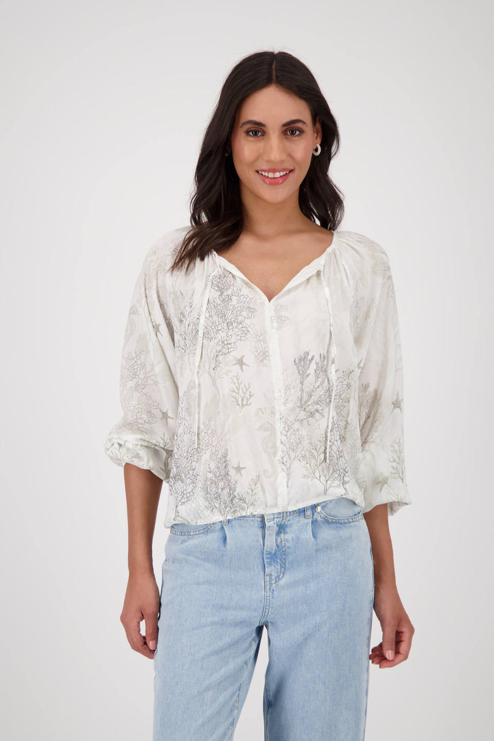 Coral Reef Blouse - Cream