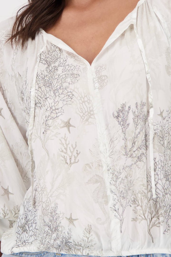 Coral Reef Blouse - Cream